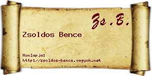 Zsoldos Bence névjegykártya